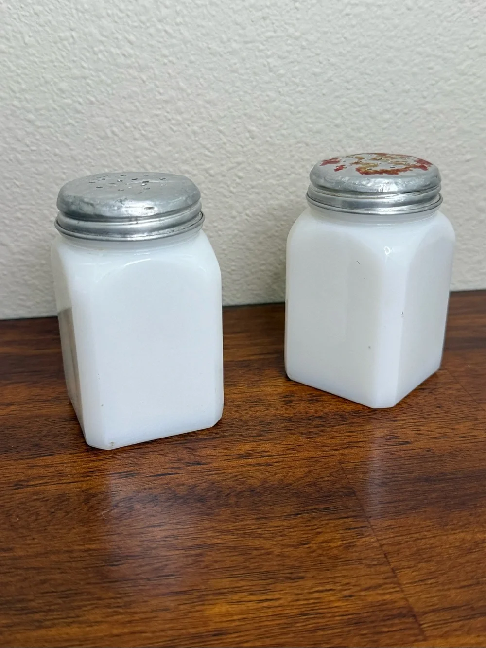 Vintage Milk glass Nautical Sail boat salt and pepper shakers USA